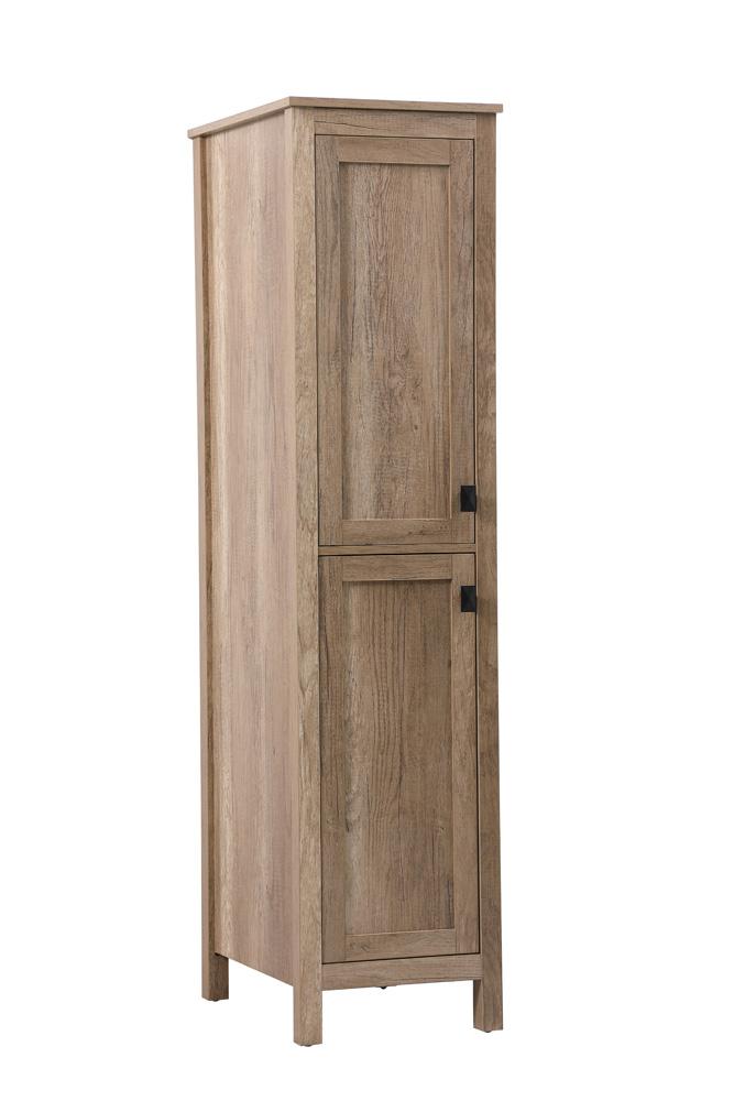 Elegant Furniture & Lighting - Adian 16 Inch Wide Bathroom Linen Storage Freestanding Cabinet In Natural Oak - SC011665NT veiw 2