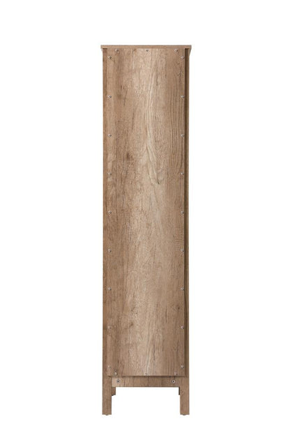 Elegant Furniture & Lighting - Adian 16 Inch Wide Bathroom Linen Storage Freestanding Cabinet In Natural Oak - SC011665NT veiw 4