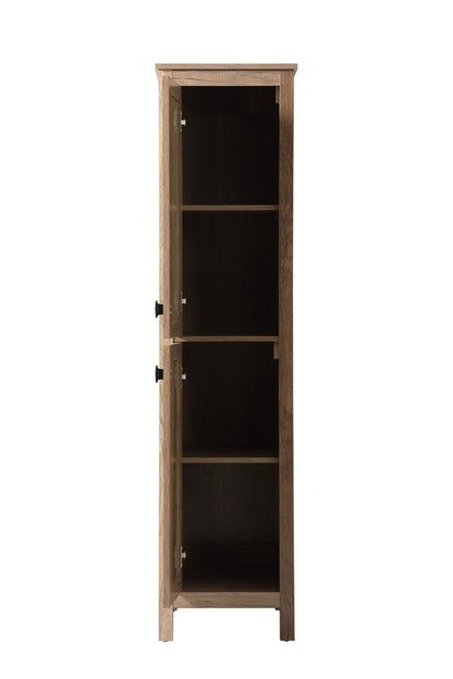 Elegant Furniture & Lighting - Adian 16 Inch Wide Bathroom Linen Storage Freestanding Cabinet In Natural Oak - SC011665NT veiw 5