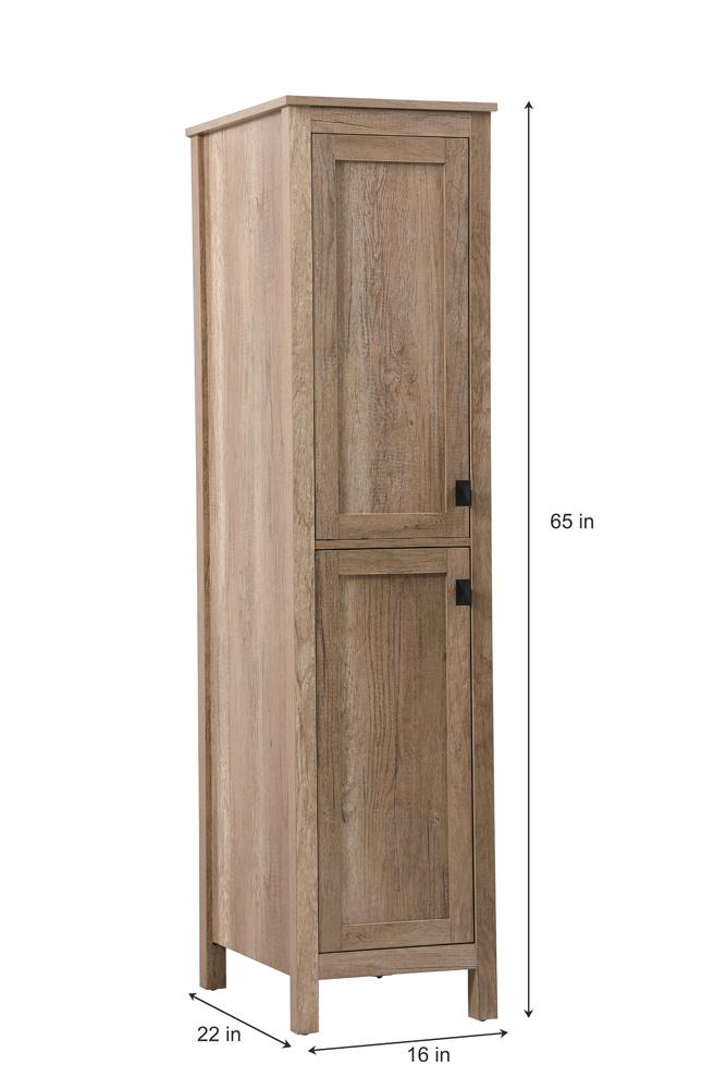 Elegant Furniture & Lighting - Adian 16 Inch Wide Bathroom Linen Storage Freestanding Cabinet In Natural Oak - SC011665NT veiw 8