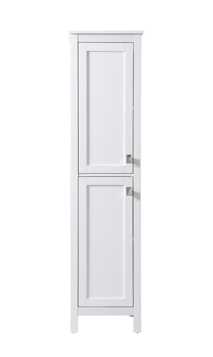 Elegant Furniture & Lighting - Adian 16 Inch Wide Bathroom Linen Storage Freestanding Cabinet In White - SC011665WH veiw 1
