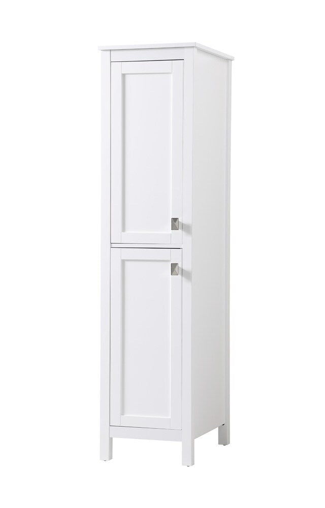 Elegant Furniture & Lighting - Adian 16 Inch Wide Bathroom Linen Storage Freestanding Cabinet In White - SC011665WH veiw 3