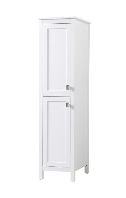 Elegant Furniture & Lighting - Adian 16 Inch Wide Bathroom Linen Storage Freestanding Cabinet In White - SC011665WH veiw 3