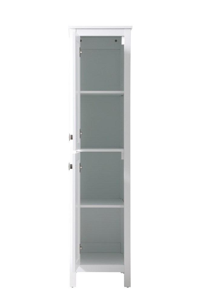 Elegant Furniture & Lighting - Adian 16 Inch Wide Bathroom Linen Storage Freestanding Cabinet In White - SC011665WH veiw 5