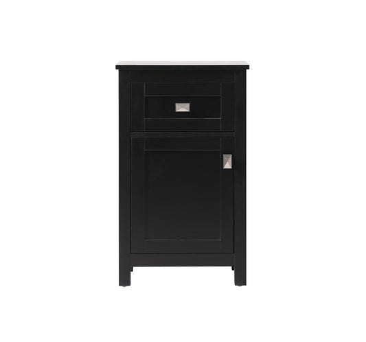 Elegant Furniture & Lighting - Adian 18 Inch Wide Bathroom Storage Freedstanding Cabinet In Black - SC011830BK veiw 1