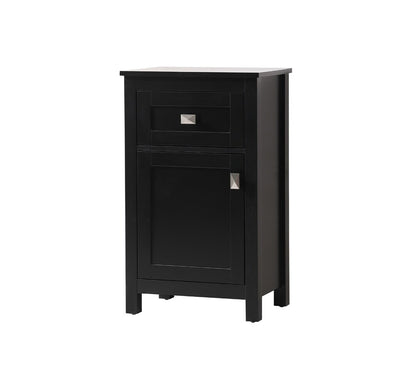 Elegant Furniture & Lighting - Adian 18 Inch Wide Bathroom Storage Freedstanding Cabinet In Black - SC011830BK veiw 3