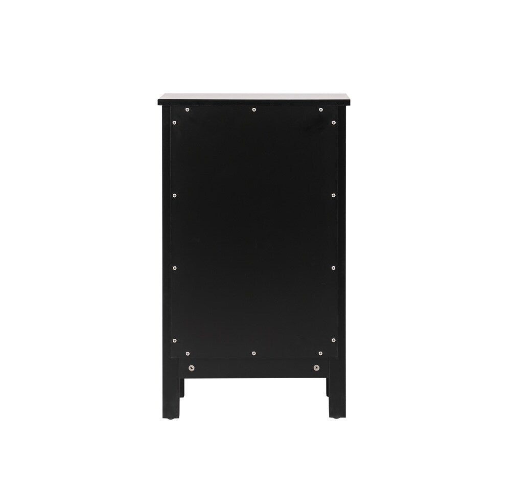 Elegant Furniture & Lighting - Adian 18 Inch Wide Bathroom Storage Freedstanding Cabinet In Black - SC011830BK veiw 4