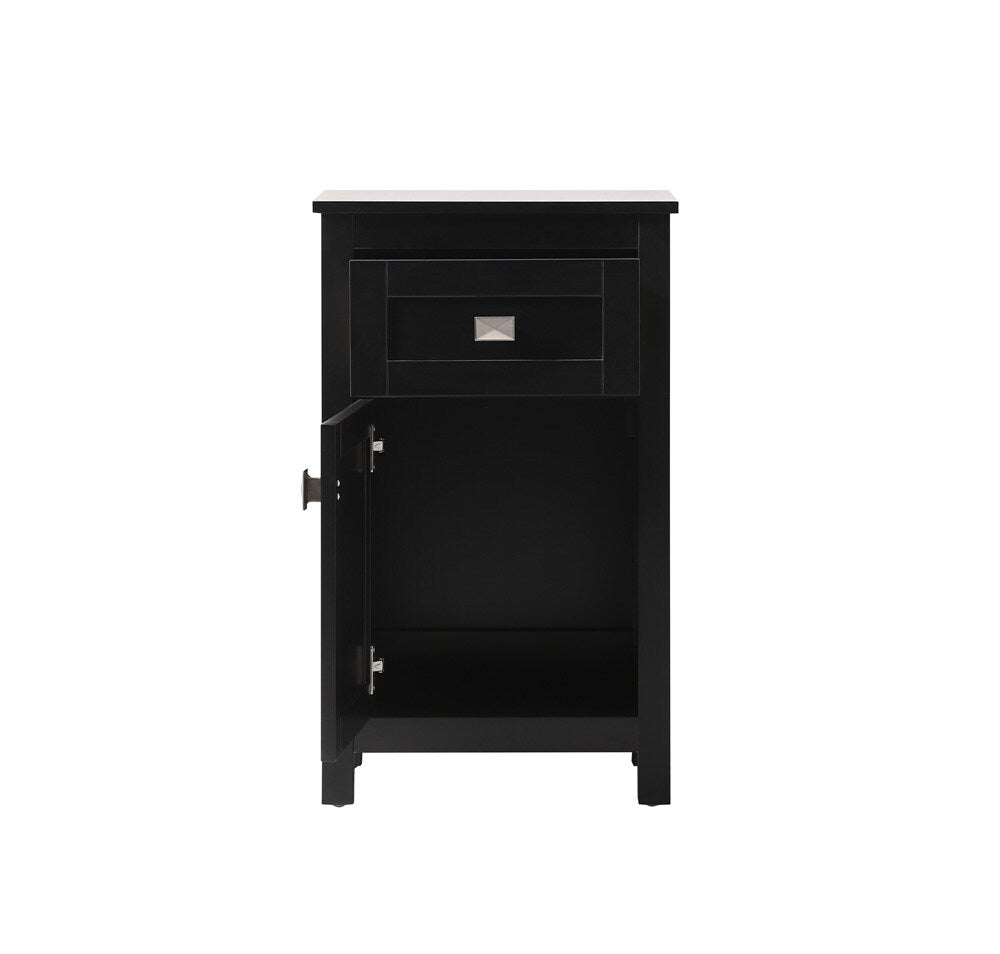Elegant Furniture & Lighting - Adian 18 Inch Wide Bathroom Storage Freedstanding Cabinet In Black - SC011830BK veiw 5