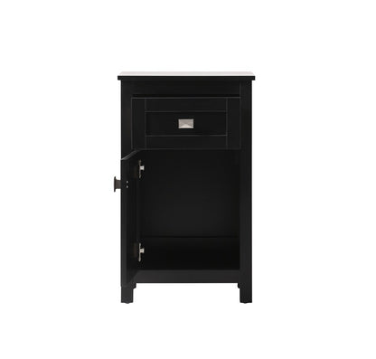 Elegant Furniture & Lighting - Adian 18 Inch Wide Bathroom Storage Freedstanding Cabinet In Black - SC011830BK veiw 5