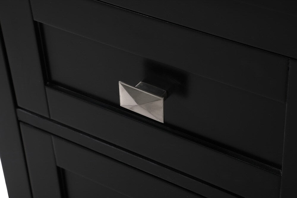 Elegant Furniture & Lighting - Adian 18 Inch Wide Bathroom Storage Freedstanding Cabinet In Black - SC011830BK veiw 6