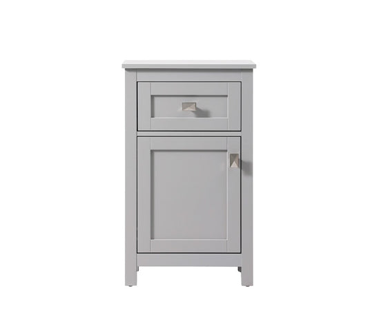 Elegant Furniture & Lighting - Adian 18 Inch Wide Bathroom Storage Freedstanding Cabinet In Grey - SC011830GR veiw 1