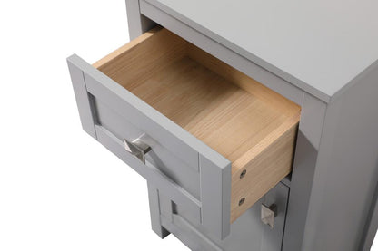 Elegant Furniture & Lighting - Adian 18 Inch Wide Bathroom Storage Freedstanding Cabinet In Grey - SC011830GR veiw 7