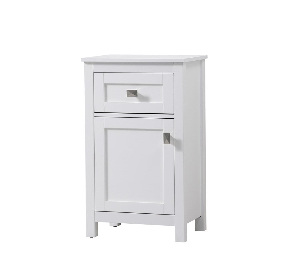 Elegant Furniture & Lighting - Adian 18 Inch Wide Bathroom Storage Freedstanding Cabinet In White - SC011830WH veiw 3