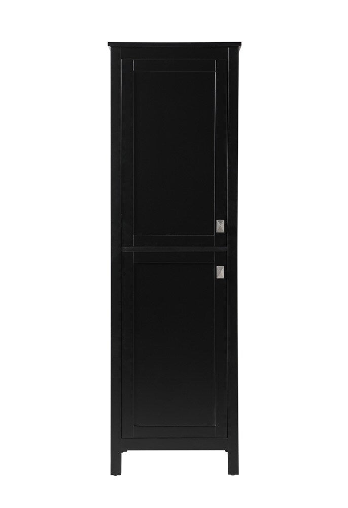 Elegant Furniture & Lighting - Adian 20 Inch Wide Bathroom Linen Storage Freestanding Cabinet In Black - SC012065BK veiw 1