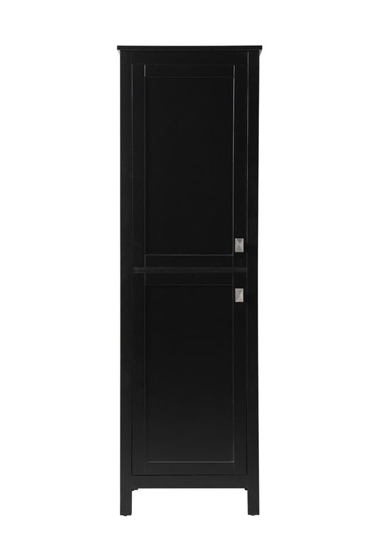 Elegant Furniture & Lighting - Adian 20 Inch Wide Bathroom Linen Storage Freestanding Cabinet In Black - SC012065BK veiw 1