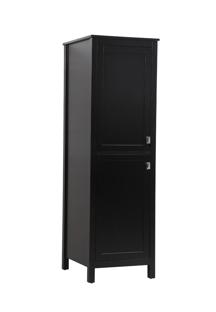 Elegant Furniture & Lighting - Adian 20 Inch Wide Bathroom Linen Storage Freestanding Cabinet In Black - SC012065BK veiw 2