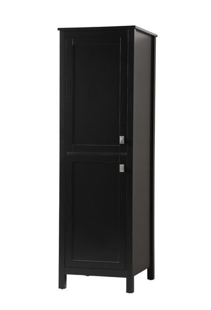 Elegant Furniture & Lighting - Adian 20 Inch Wide Bathroom Linen Storage Freestanding Cabinet In Black - SC012065BK veiw 3
