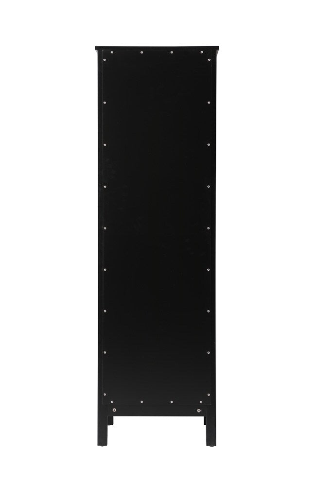 Elegant Furniture & Lighting - Adian 20 Inch Wide Bathroom Linen Storage Freestanding Cabinet In Black - SC012065BK veiw 4