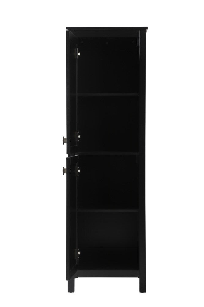 Elegant Furniture & Lighting - Adian 20 Inch Wide Bathroom Linen Storage Freestanding Cabinet In Black - SC012065BK veiw 5