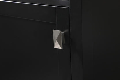 Elegant Furniture & Lighting - Adian 20 Inch Wide Bathroom Linen Storage Freestanding Cabinet In Black - SC012065BK veiw 6