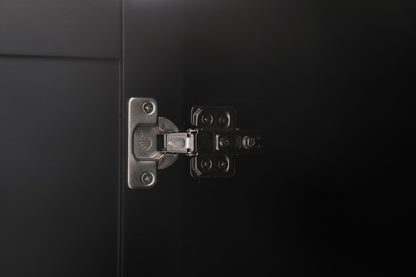 Elegant Furniture & Lighting - Adian 20 Inch Wide Bathroom Linen Storage Freestanding Cabinet In Black - SC012065BK veiw 7