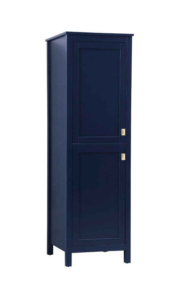 Elegant Furniture & Lighting - Adian 20 Inch Wide Bathroom Linen Storage Freestanding Cabinet In Blue - SC012065BL veiw 2