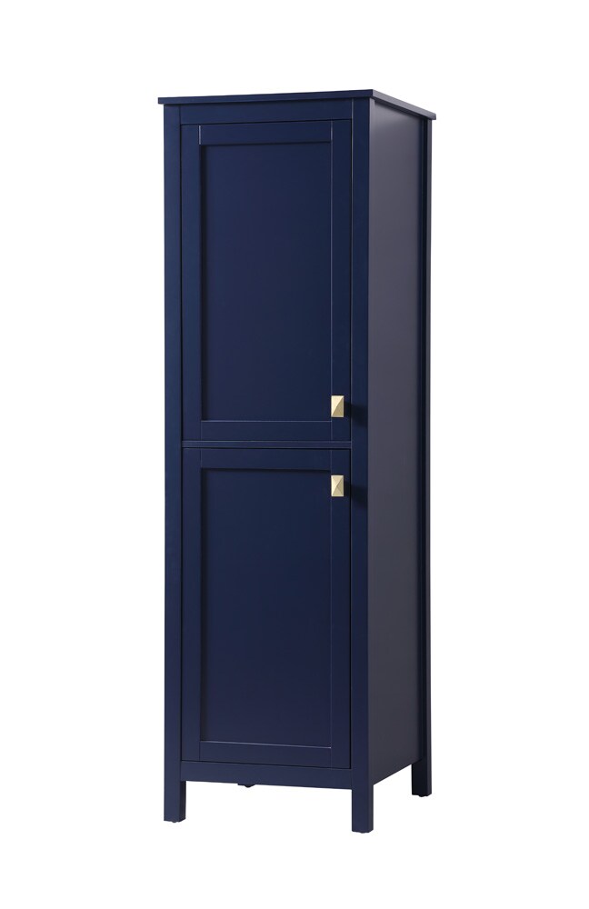 Elegant Furniture & Lighting - Adian 20 Inch Wide Bathroom Linen Storage Freestanding Cabinet In Blue - SC012065BL veiw 3