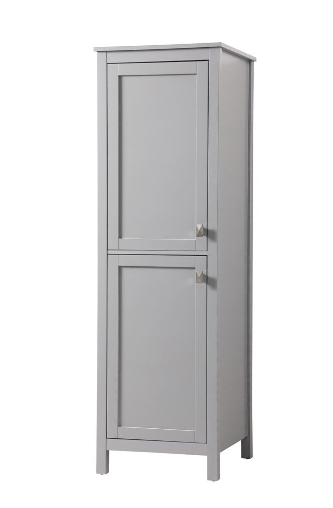 Elegant Furniture & Lighting - Adian 20 Inch Wide Bathroom Linen Storage Freestanding Cabinet In Grey - SC012065GR veiw 3