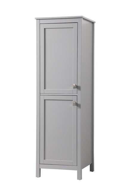Elegant Furniture & Lighting - Adian 20 Inch Wide Bathroom Linen Storage Freestanding Cabinet In Grey - SC012065GR veiw 3