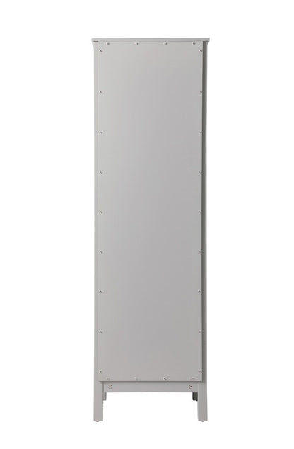 Elegant Furniture & Lighting - Adian 20 Inch Wide Bathroom Linen Storage Freestanding Cabinet In Grey - SC012065GR veiw 4