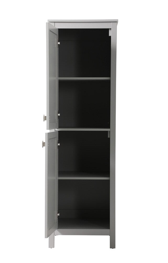 Elegant Furniture & Lighting - Adian 20 Inch Wide Bathroom Linen Storage Freestanding Cabinet In Grey - SC012065GR veiw 5