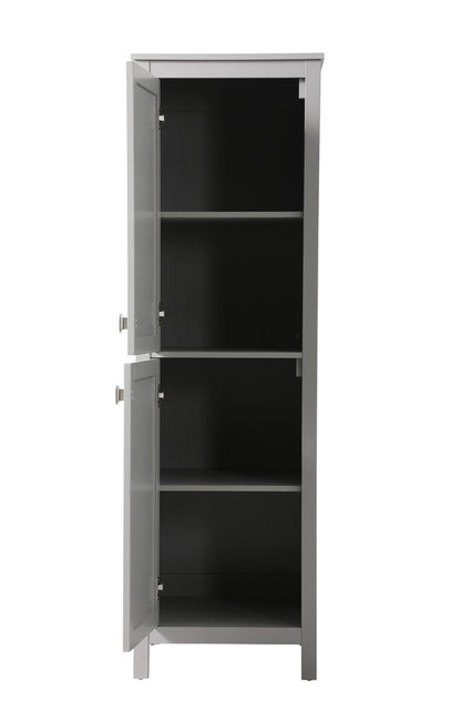 Elegant Furniture & Lighting - Adian 20 Inch Wide Bathroom Linen Storage Freestanding Cabinet In Grey - SC012065GR veiw 5
