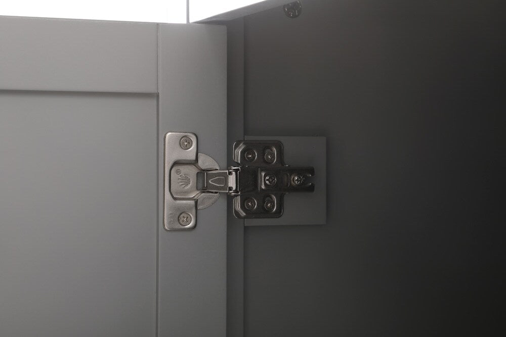 Elegant Furniture & Lighting - Adian 20 Inch Wide Bathroom Linen Storage Freestanding Cabinet In Grey - SC012065GR veiw 7