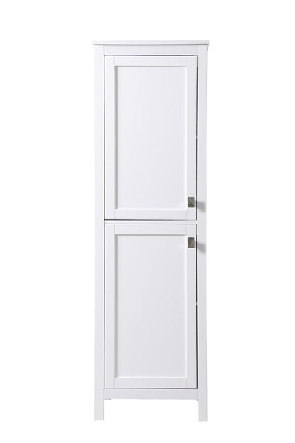 Elegant Furniture & Lighting - Adian 20 Inch Wide Bathroom Linen Storage Freestanding Cabinet In White - SC012065WH veiw 1