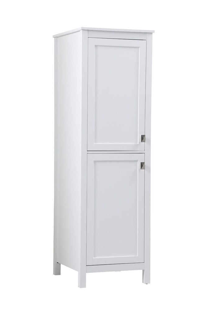 Elegant Furniture & Lighting - Adian 20 Inch Wide Bathroom Linen Storage Freestanding Cabinet In White - SC012065WH veiw 2