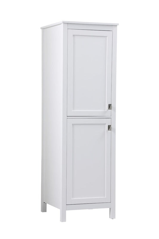 Elegant Furniture & Lighting - Adian 20 Inch Wide Bathroom Linen Storage Freestanding Cabinet In White - SC012065WH veiw 2