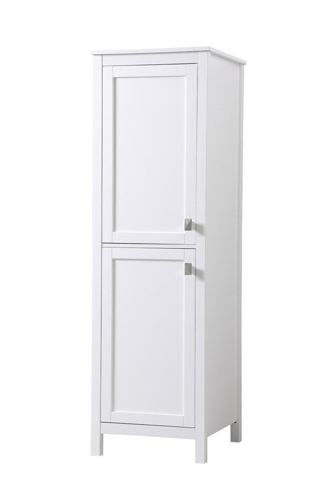 Elegant Furniture & Lighting - Adian 20 Inch Wide Bathroom Linen Storage Freestanding Cabinet In White - SC012065WH veiw 3