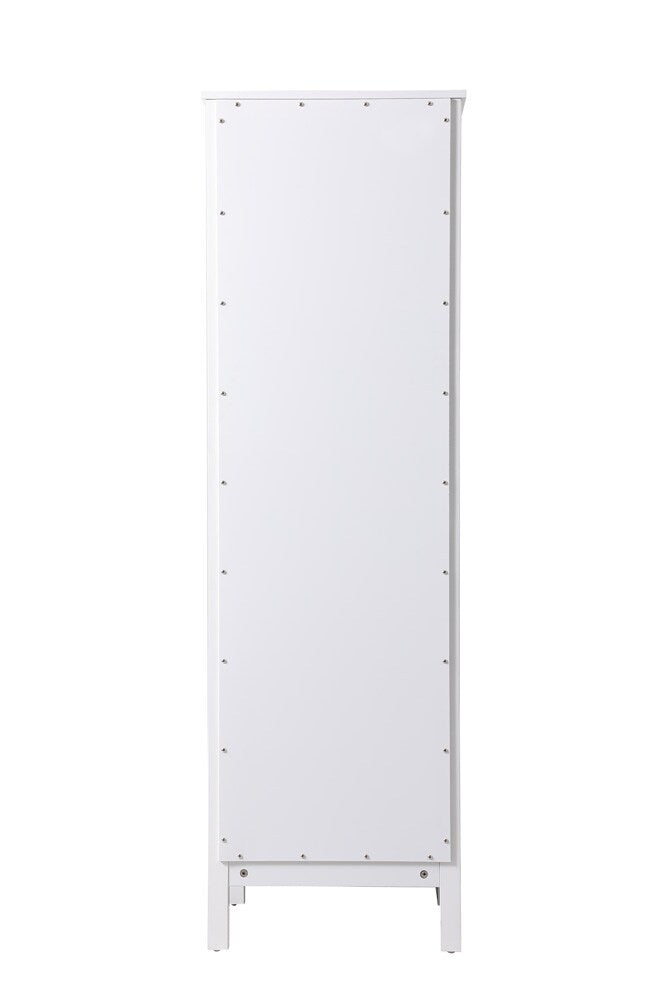Elegant Furniture & Lighting - Adian 20 Inch Wide Bathroom Linen Storage Freestanding Cabinet In White - SC012065WH veiw 4