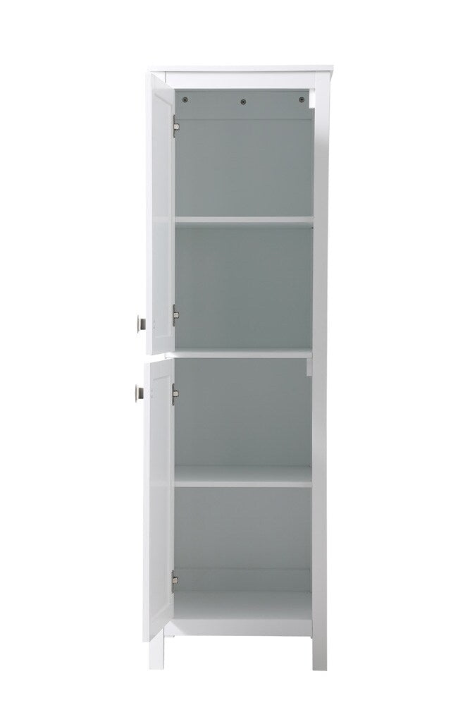 Elegant Furniture & Lighting - Adian 20 Inch Wide Bathroom Linen Storage Freestanding Cabinet In White - SC012065WH veiw 5