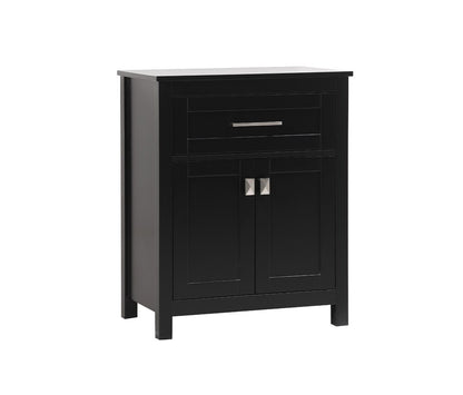Elegant Furniture & Lighting - Adian 24 Inch Wide Bathroom Storage Freestanding Cabinet In Black - SC012430BK veiw 2