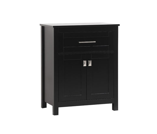 Elegant Furniture & Lighting - Adian 24 Inch Wide Bathroom Storage Freestanding Cabinet In Black - SC012430BK veiw 2