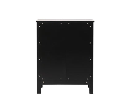 Elegant Furniture & Lighting - Adian 24 Inch Wide Bathroom Storage Freestanding Cabinet In Black - SC012430BK veiw 4