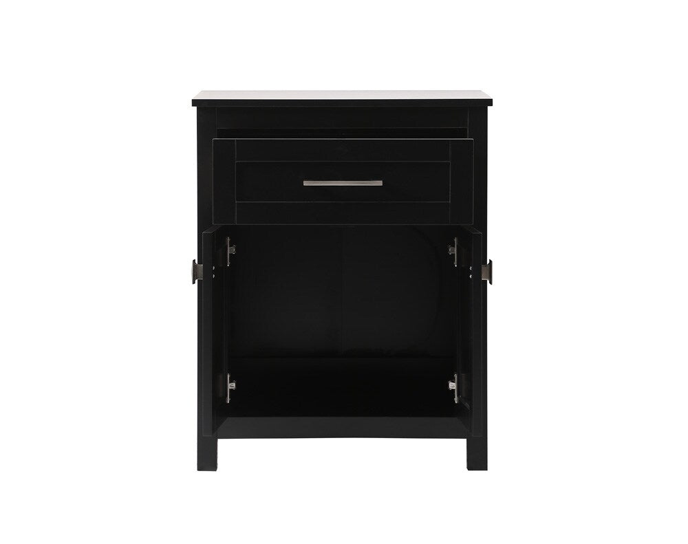 Elegant Furniture & Lighting - Adian 24 Inch Wide Bathroom Storage Freestanding Cabinet In Black - SC012430BK veiw 5