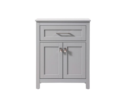 Elegant Furniture & Lighting - Adian 24 Inch Wide Bathroom Storage Freestanding Cabinet In Grey - SC012430GR veiw 1