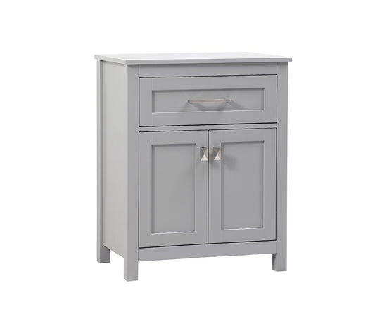 Elegant Furniture & Lighting - Adian 24 Inch Wide Bathroom Storage Freestanding Cabinet In Grey - SC012430GR veiw 2