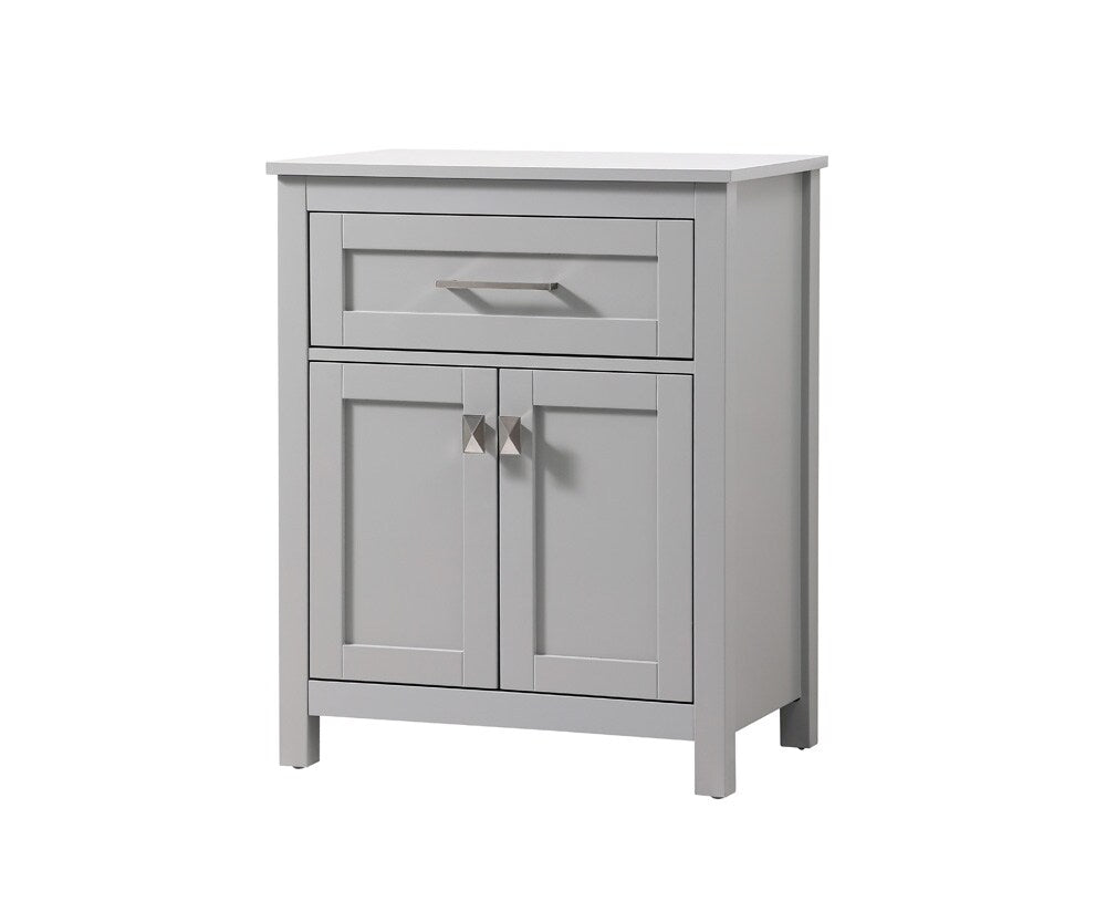 Elegant Furniture & Lighting - Adian 24 Inch Wide Bathroom Storage Freestanding Cabinet In Grey - SC012430GR veiw 3