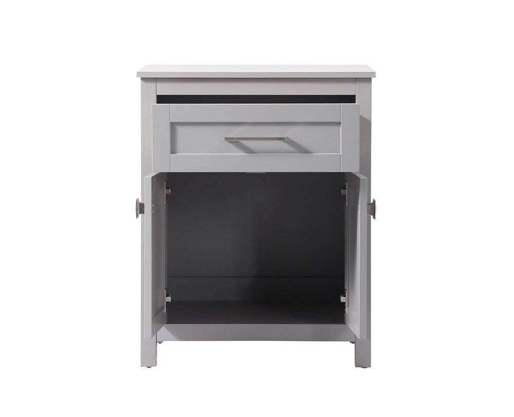 Elegant Furniture & Lighting - Adian 24 Inch Wide Bathroom Storage Freestanding Cabinet In Grey - SC012430GR veiw 5