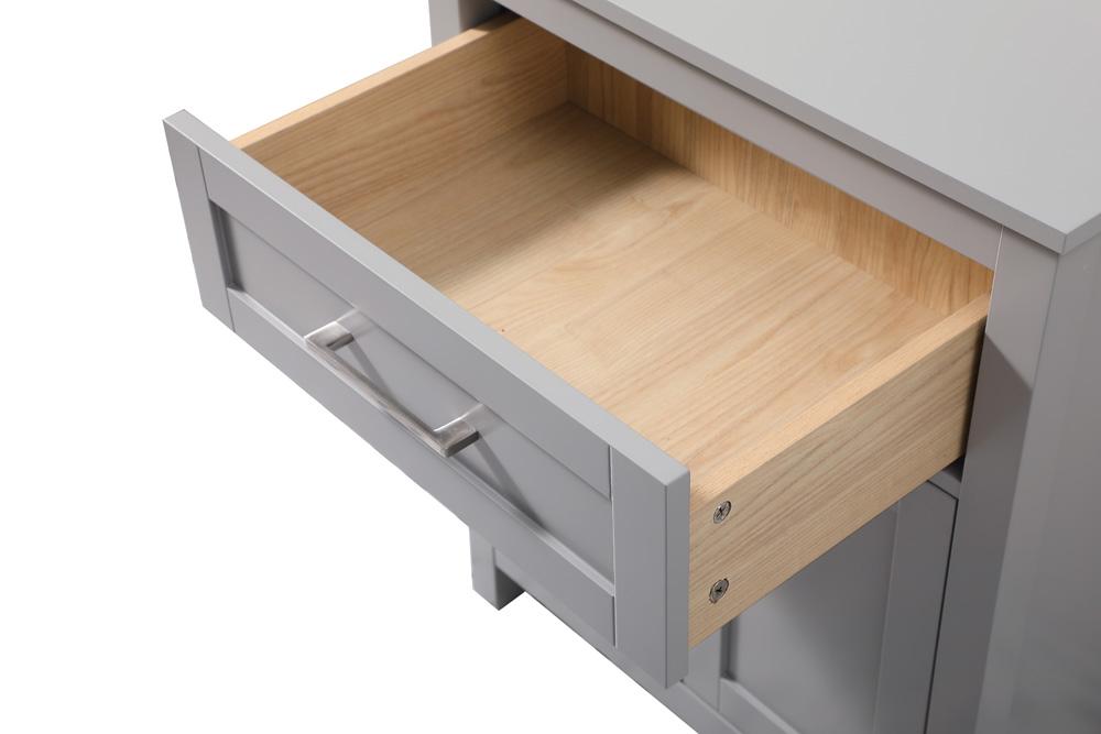 Elegant Furniture & Lighting - Adian 24 Inch Wide Bathroom Storage Freestanding Cabinet In Grey - SC012430GR veiw 7