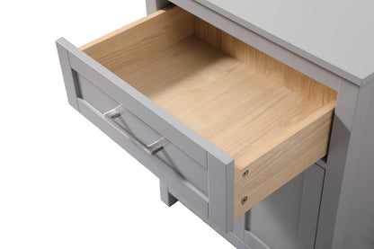 Elegant Furniture & Lighting - Adian 24 Inch Wide Bathroom Storage Freestanding Cabinet In Grey - SC012430GR veiw 7