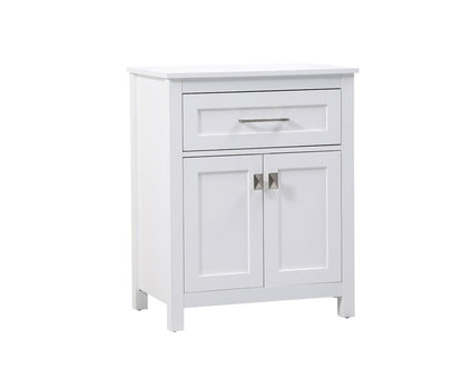 Elegant Furniture & Lighting - Adian 24 Inch Wide Bathroom Storage Freestanding Cabinet In White - SC012430WH veiw 2